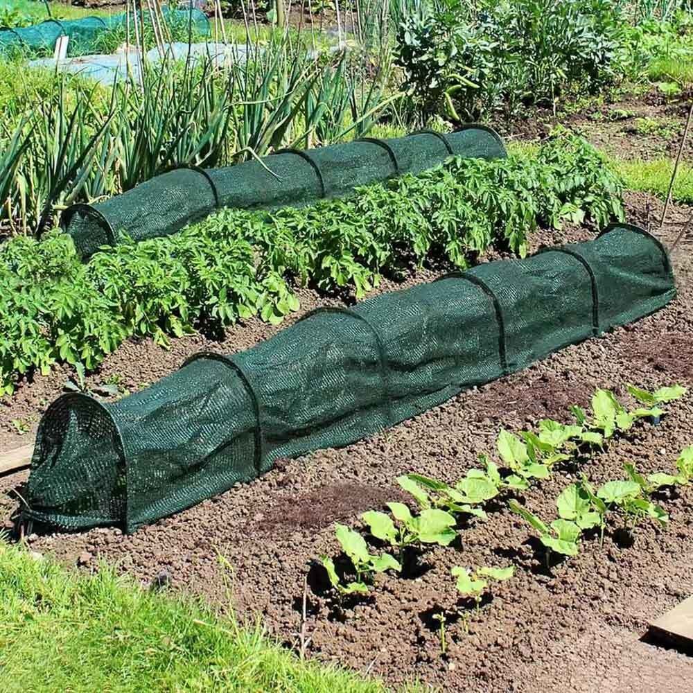 Garden Tunnel Shade Net Cover Portable Cloche Hoops for Balcony Yard Outside UK