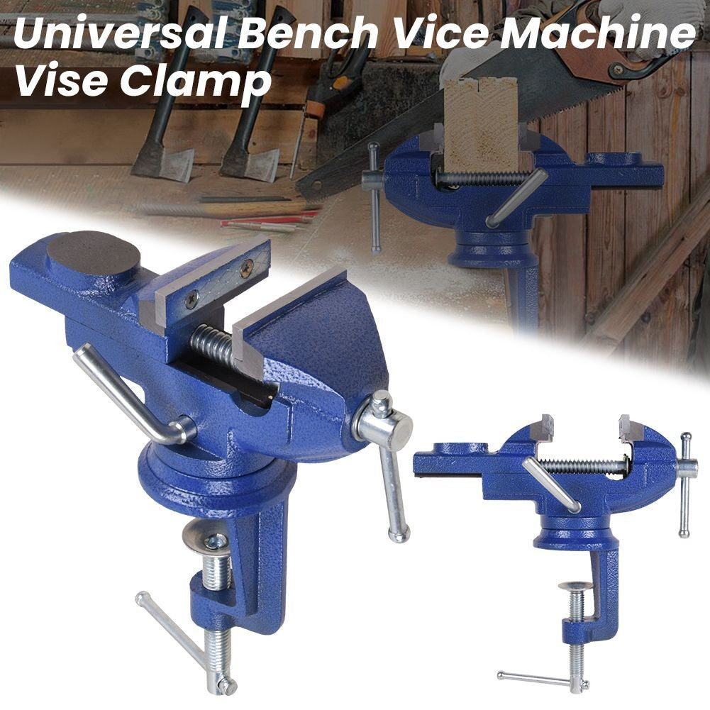 60 mm Heavy Duty Work Bench Vice Engineer Jaw Swivel Base Workshop Vise Clamp