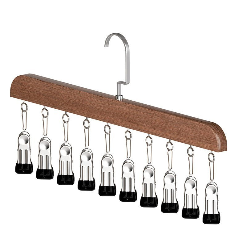 Upgraded Closet Organizer with 10 Clips-360°Swivel Multi-Hook Wardrobe Organizer