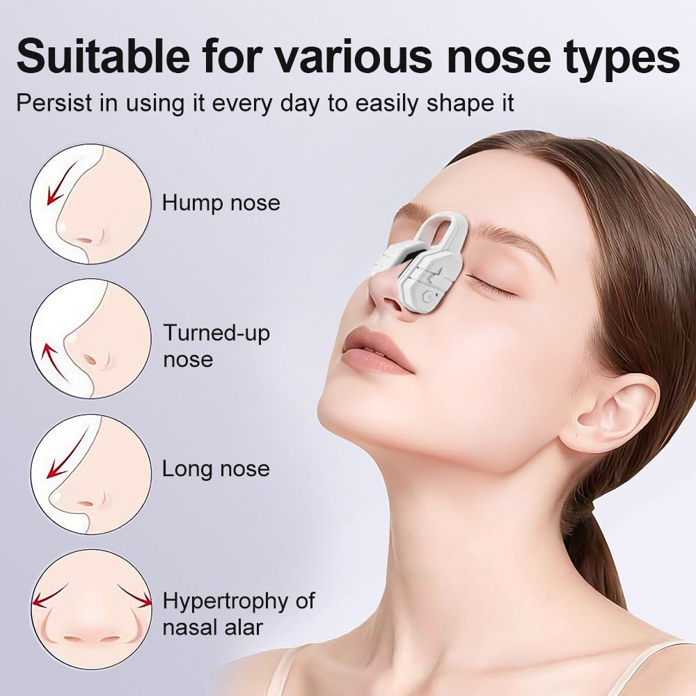 Easy-Use Electric E-M-S Nose Shaper: Patented Silicone Clip for Daily Nose Care
