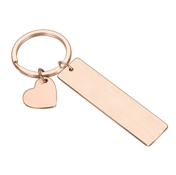 10 Pcs Engraving Stainless Steel Key Chain Blanks Jewelry Craft Tags