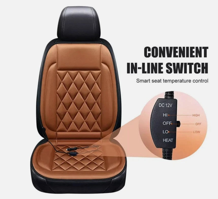 12V Car Seat Pad Cushion Cover Heating Heater Heated Cold Winter Warm Universal