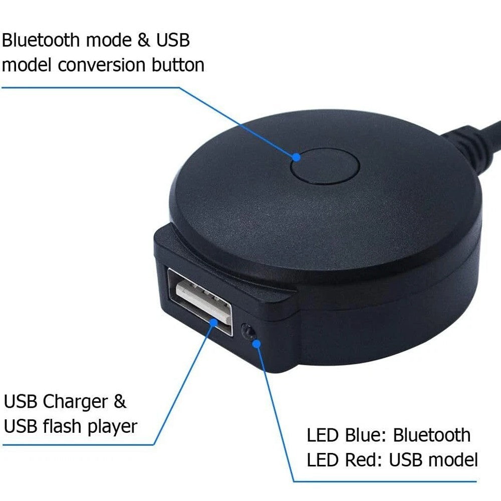 For BMW Mini Cooper Universal Car Bluetooth5.0 Audio AUX USB Music Adapter Cable