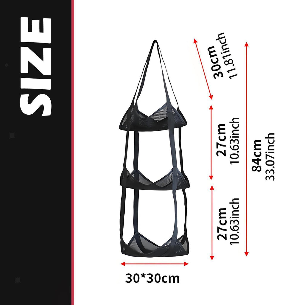 Sports Ball Storage Net for Garage Vertical Sports Equipment Organizer Mesh Bag