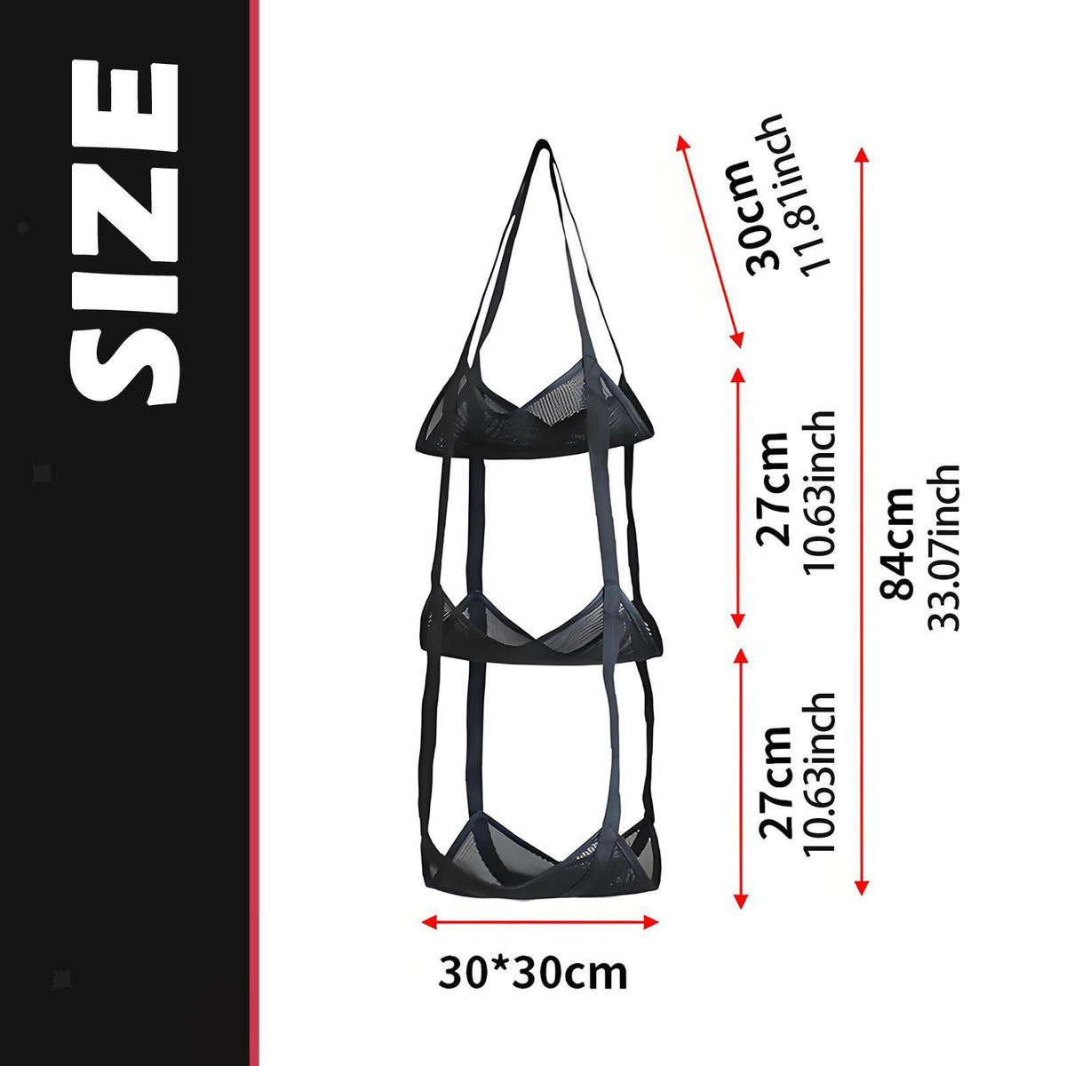 Sports Ball Storage Net for Garage Vertical Sports Equipment Organizer Mesh Bag