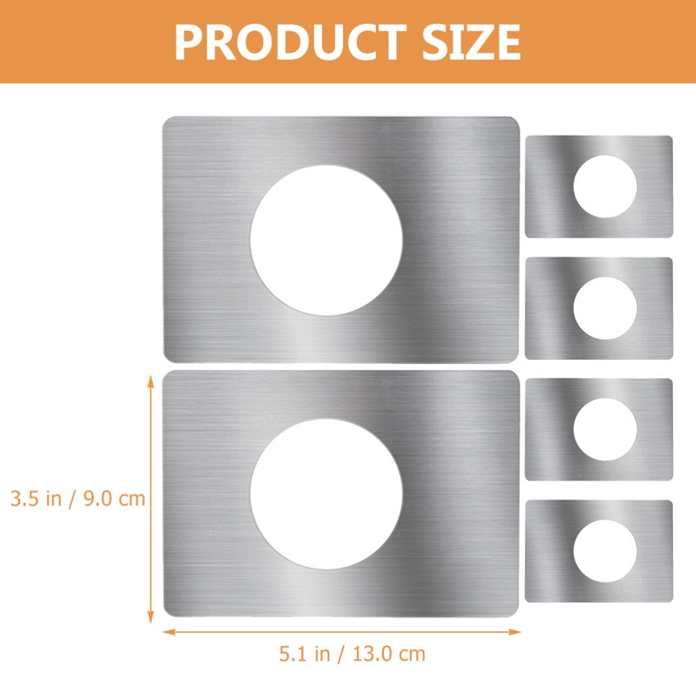 6 Pcs Front Door Security Hole Filler Plate Deadbolt Reinforcement