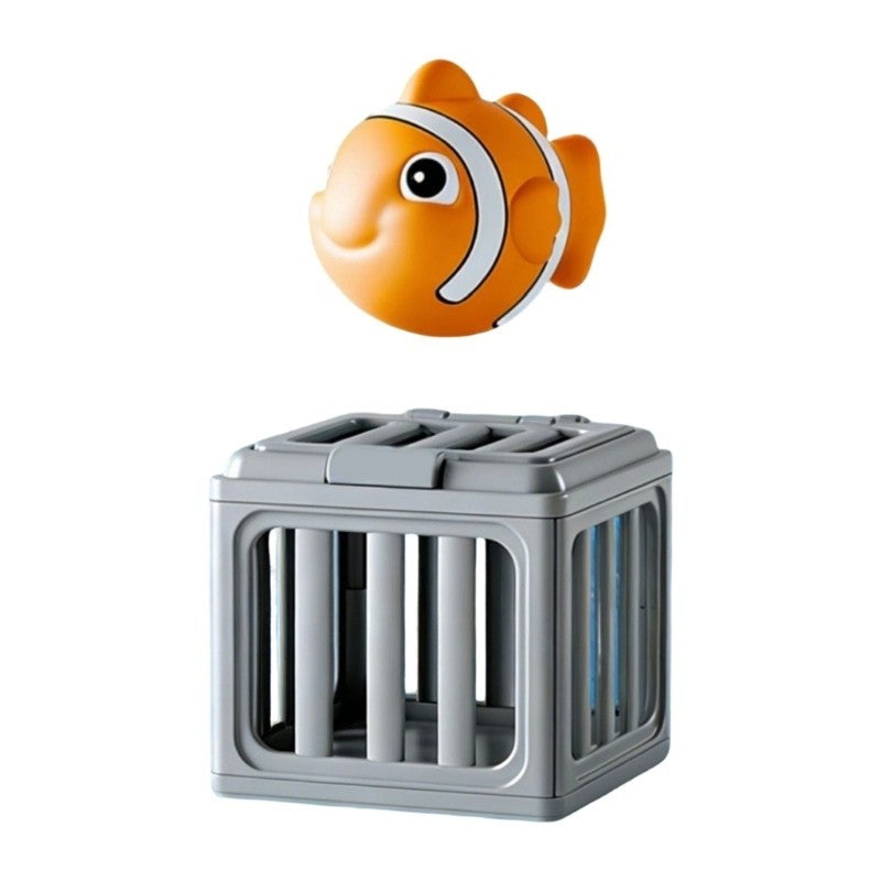 Interactive Pool Diving Rescued Toy Set For Kids Water Game Fun With Cage Animal