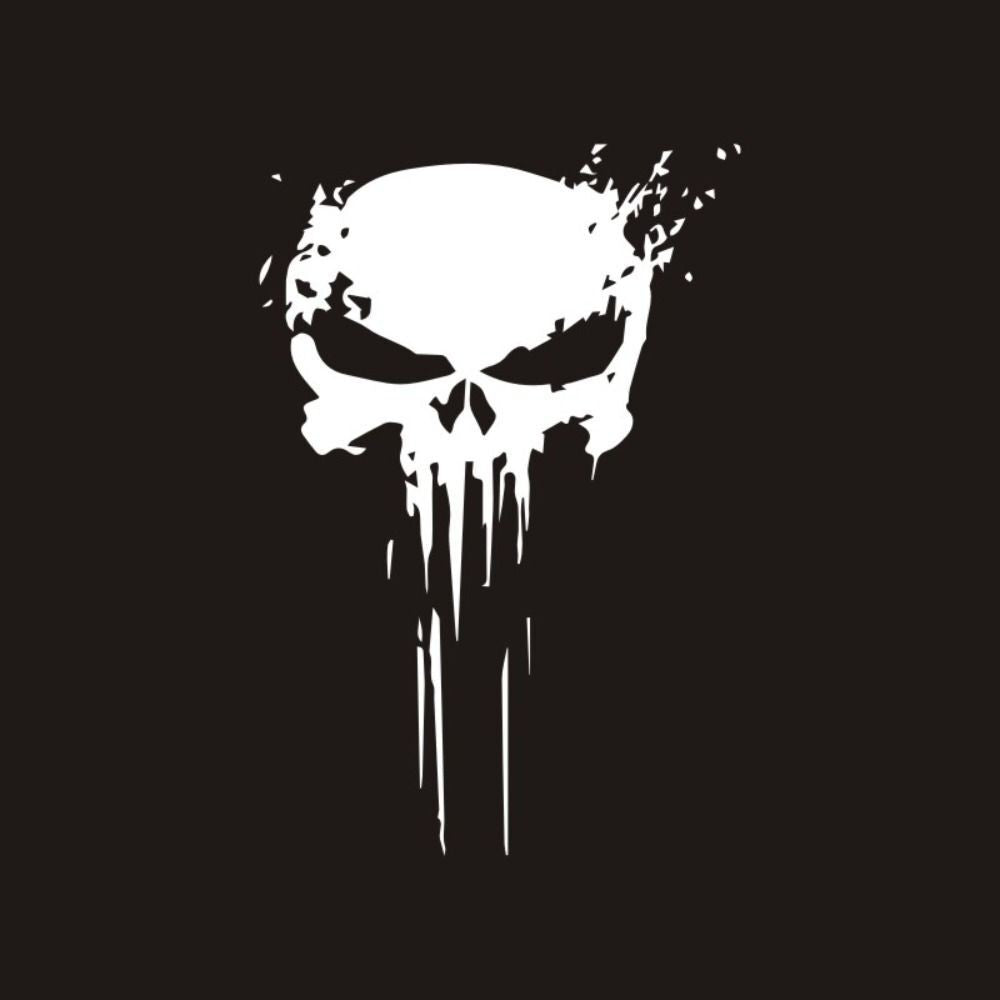 15*10cm Punisher Skull Sticker 3D Car Stickers Car Vinyl Reflective Sticker
