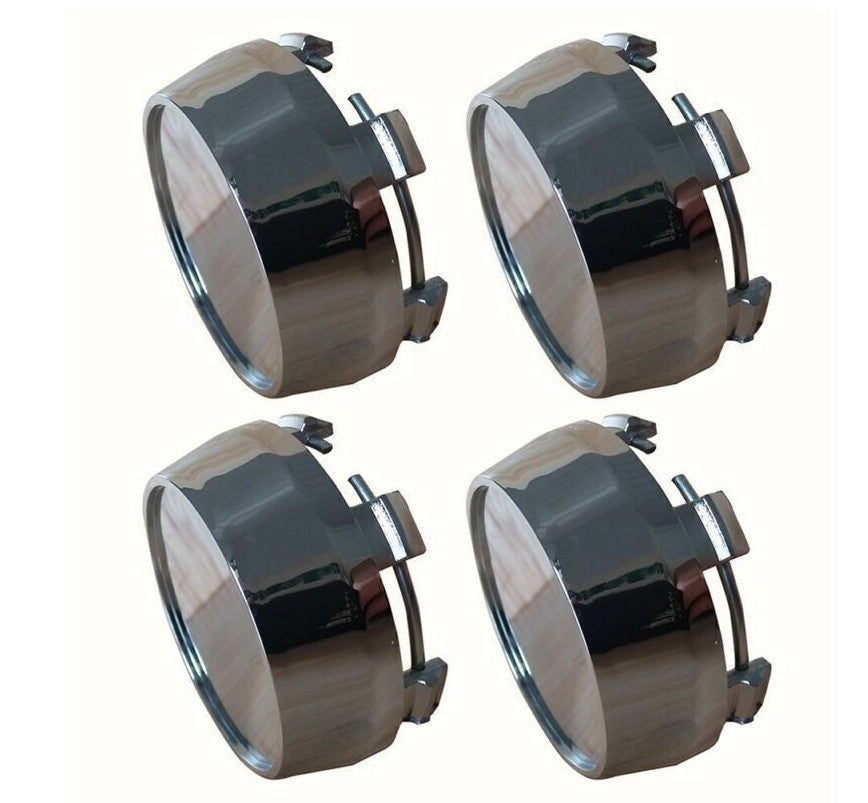 4x For Wheel Center Cap Universal Rim Chrome Hub Cap No Logo Silver Base 60mm UK