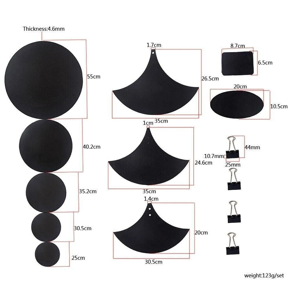 14Pcs Drum Mute Pads Silencer Drumming Practice Rubber Foam Pad Cymbal Mute Pad