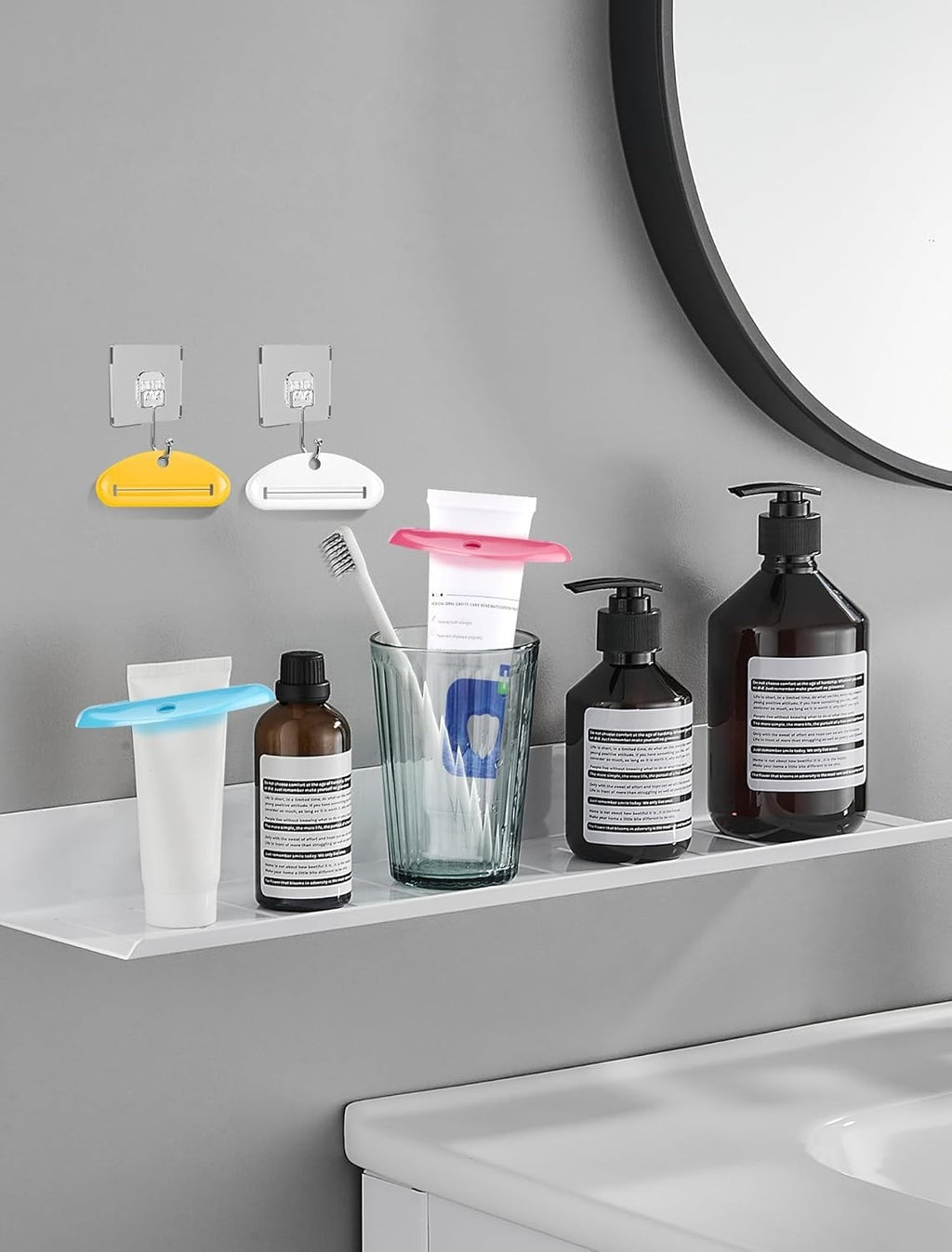 4PCS Toothpaste Squeezer, Colorful Plastic Toothpaste Tube Squeezer...