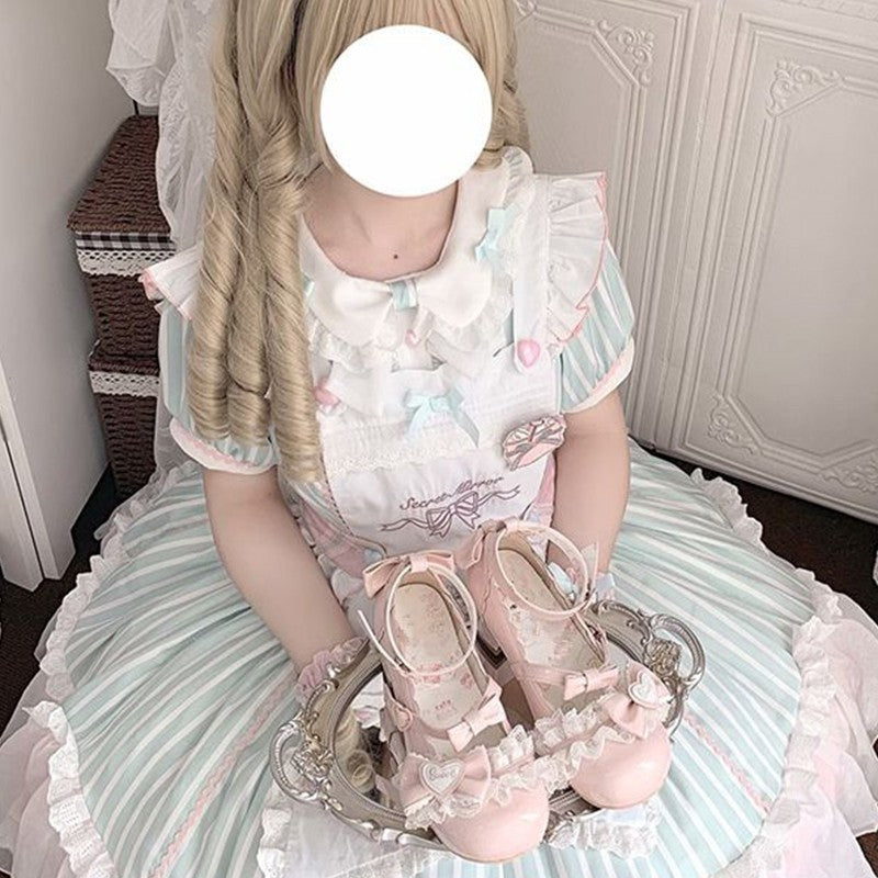 35-40 Sweet Lolita Mary Jane Shoes Cute Round Toe Heel Comfort Casual Non-Slip