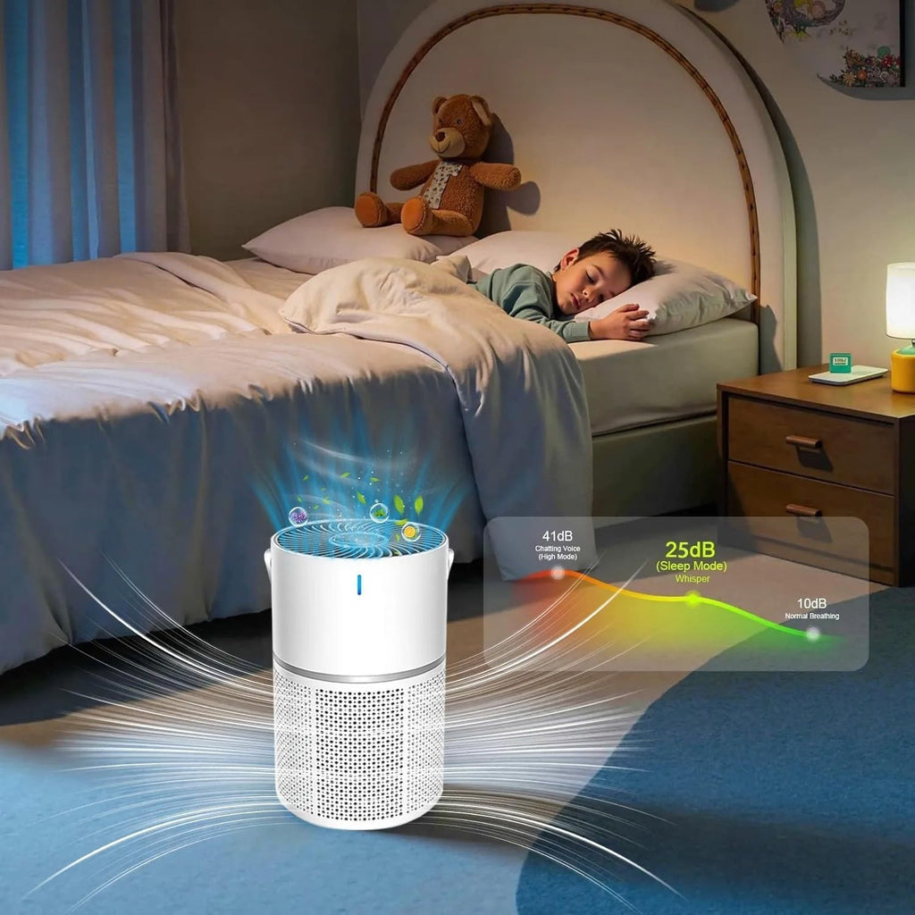 Portable Air Purifier for Home Bedroom Filter Air Cleaner Purification Smoke Pet