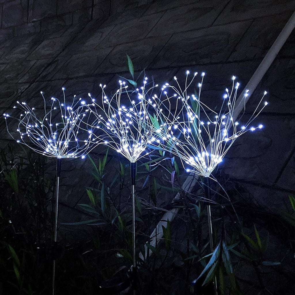 2PCS Solar Lights Outdoor Garden LED Solar Powered Firework Light Lamp DIY