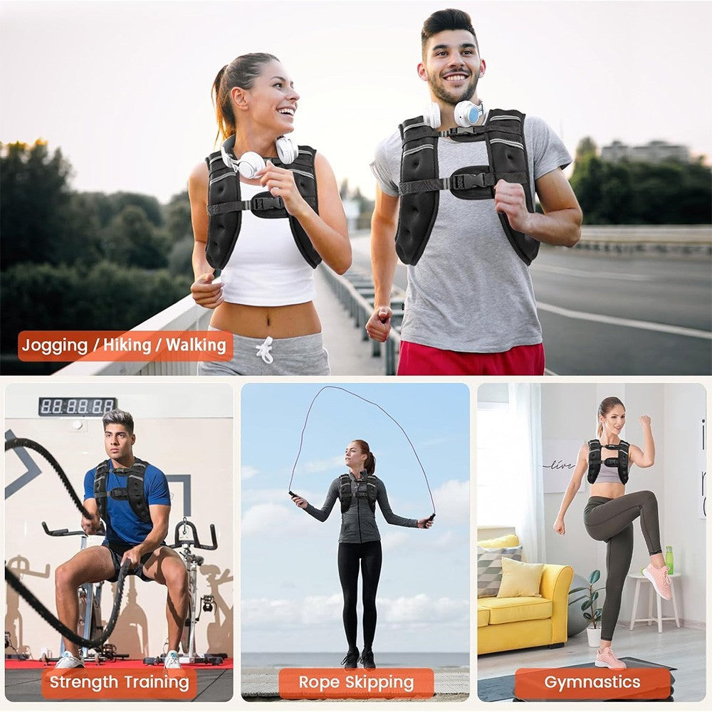 10KG Weighted Vest Gym Exercise Fitness Strength Sport Training Running Diet Los