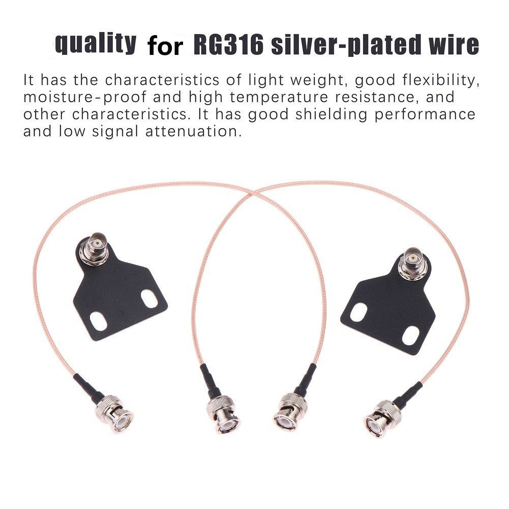 Wireless Mic Antenna Extension Cable Adapter 2 Pack for BNC For Receiver Audio