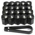 20X 17mm Black Wheel Nut Covers Deep Bolt Cap fit for VAUXHALL ASTRA CORSA COMBO