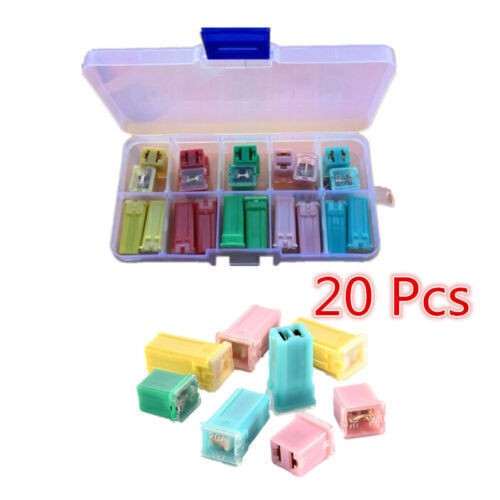 20Pcs Automotive Low and Tall Profile Box Shaped Jcase Fuse 20A 30A 40A 50A 60A