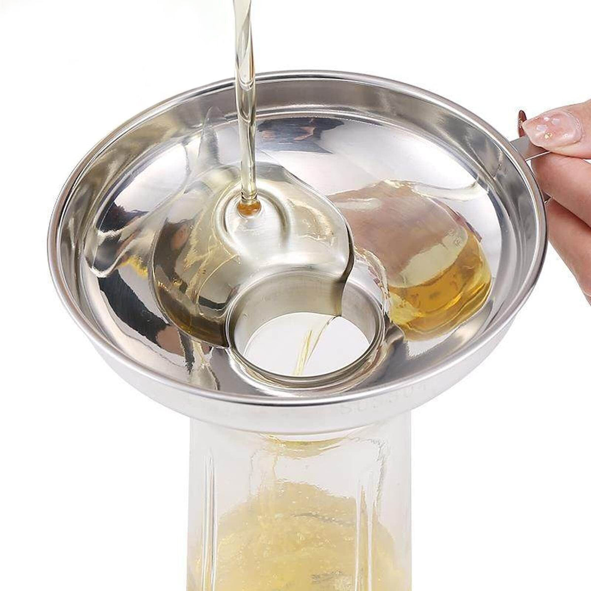 Stainless Steel Funnel Can Lifting Tongs Set Canning Hoppers Filter Jar Lifter