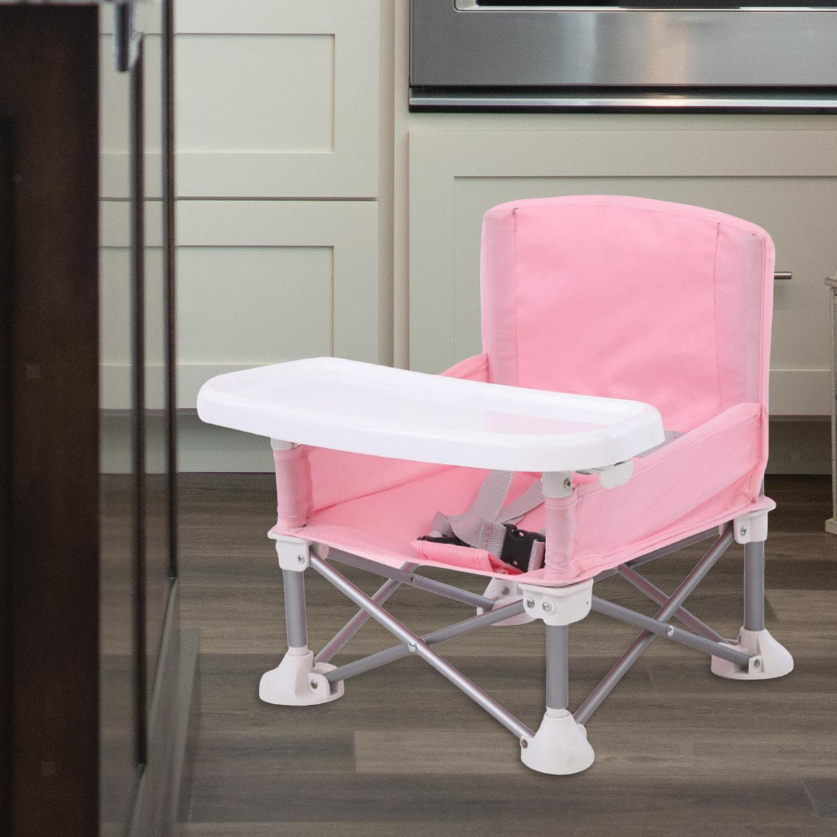 Baby Seat Booster Toddler Dining Seat Baby Camping Chair with Tray Folding Chair