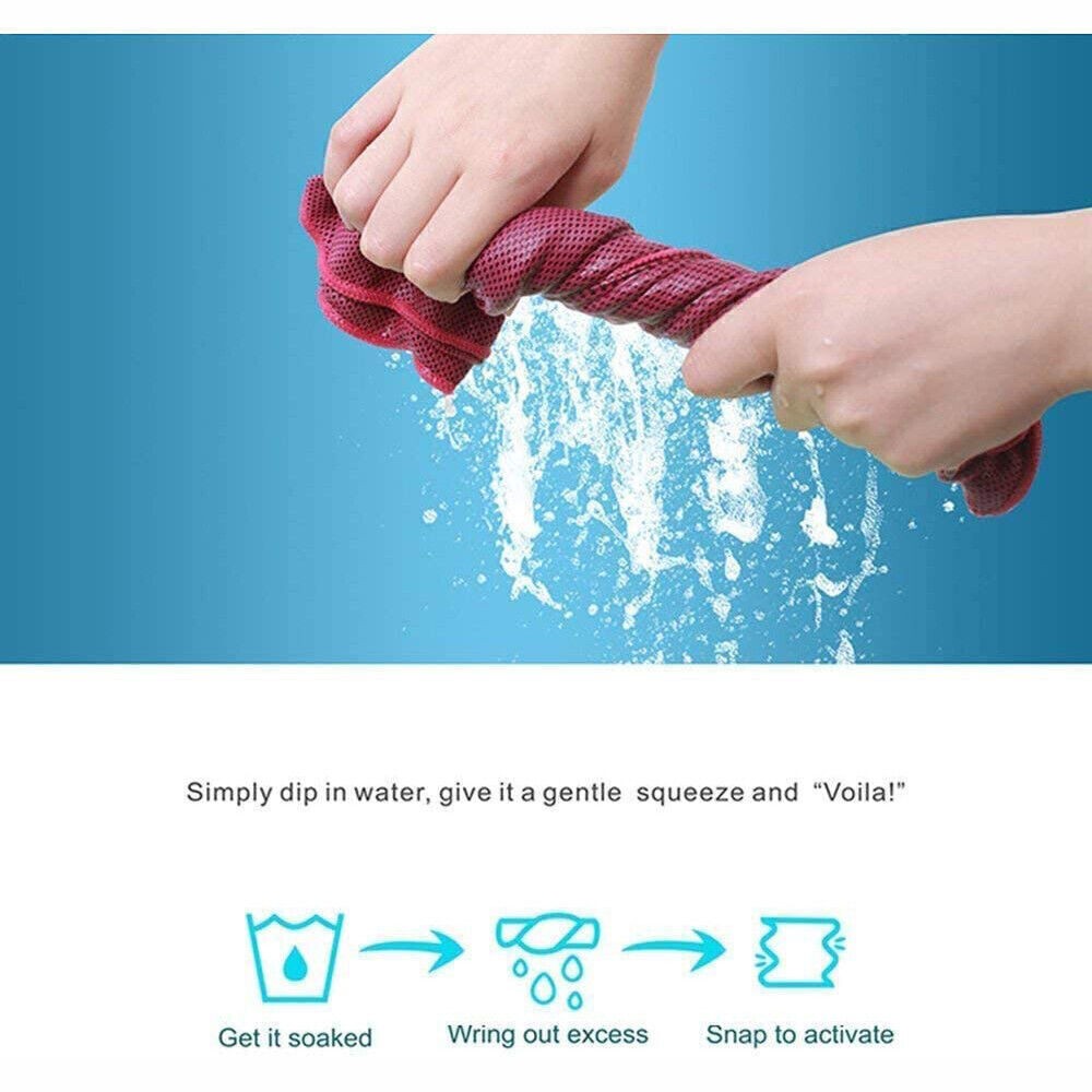 10x Instant Cooling Towel ICE Cold - Running Cycling Jogging Gym Sports Outdoors