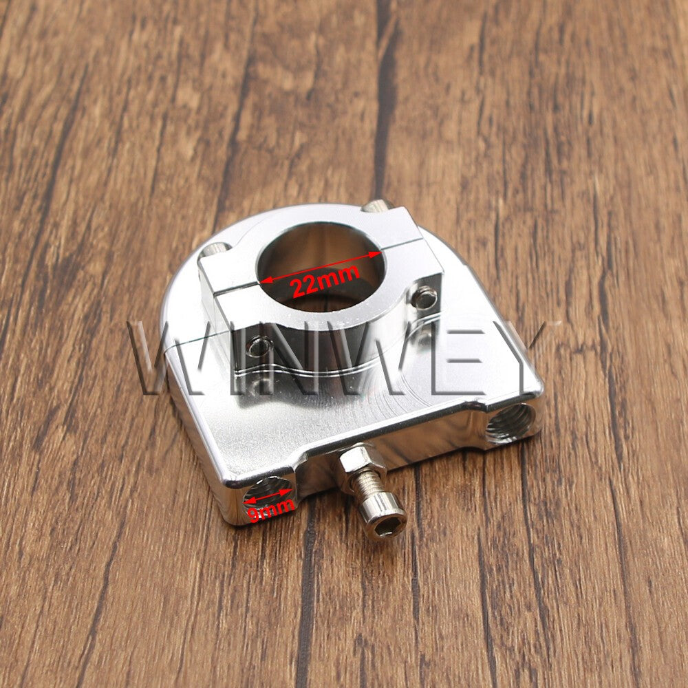 CNC Aluminum Universal Motorcycle Twist Throttle Assembly 7/8" 22mm Silver
