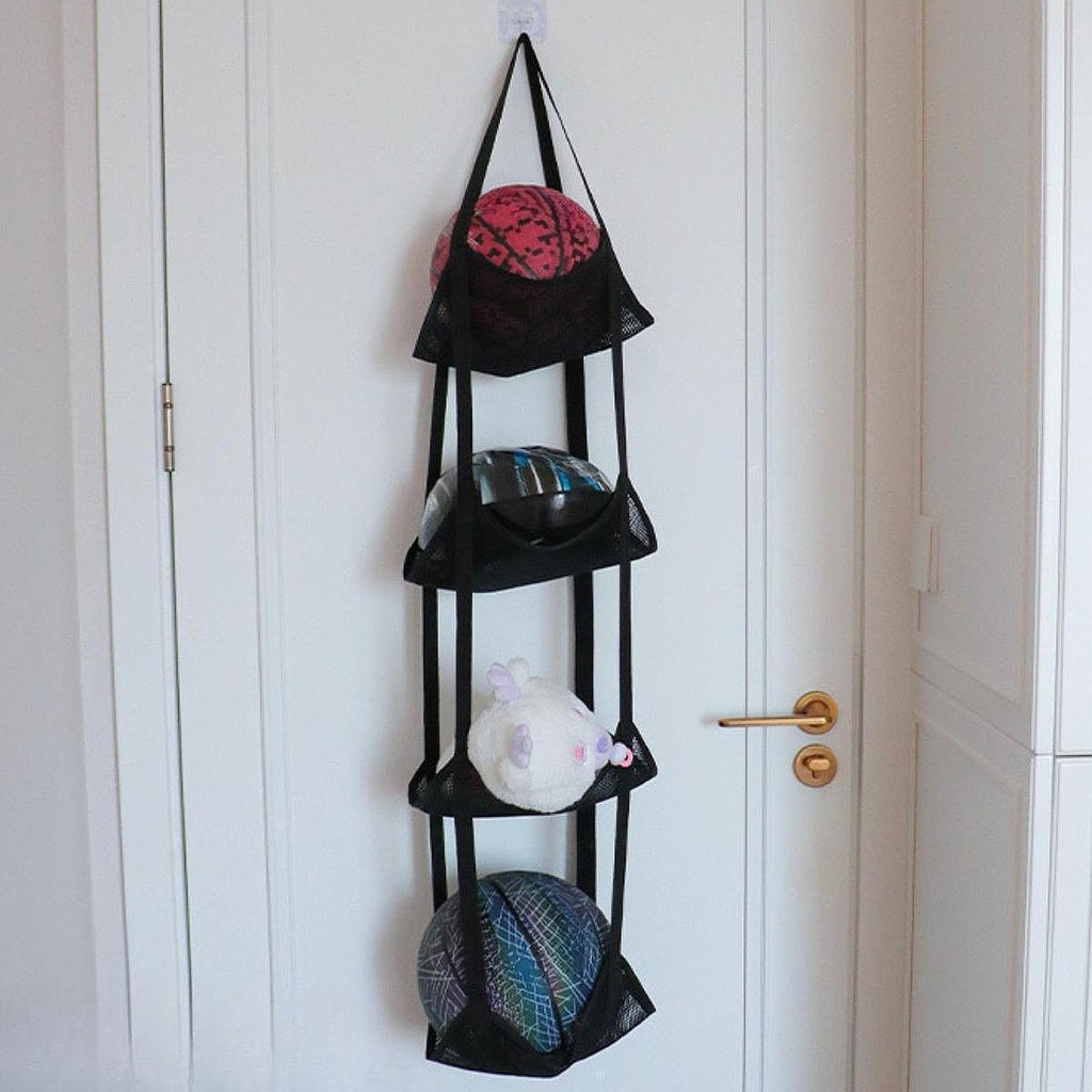 Sports Ball Storage Net for Garage Vertical Sports Equipment Organizer Mesh Bag