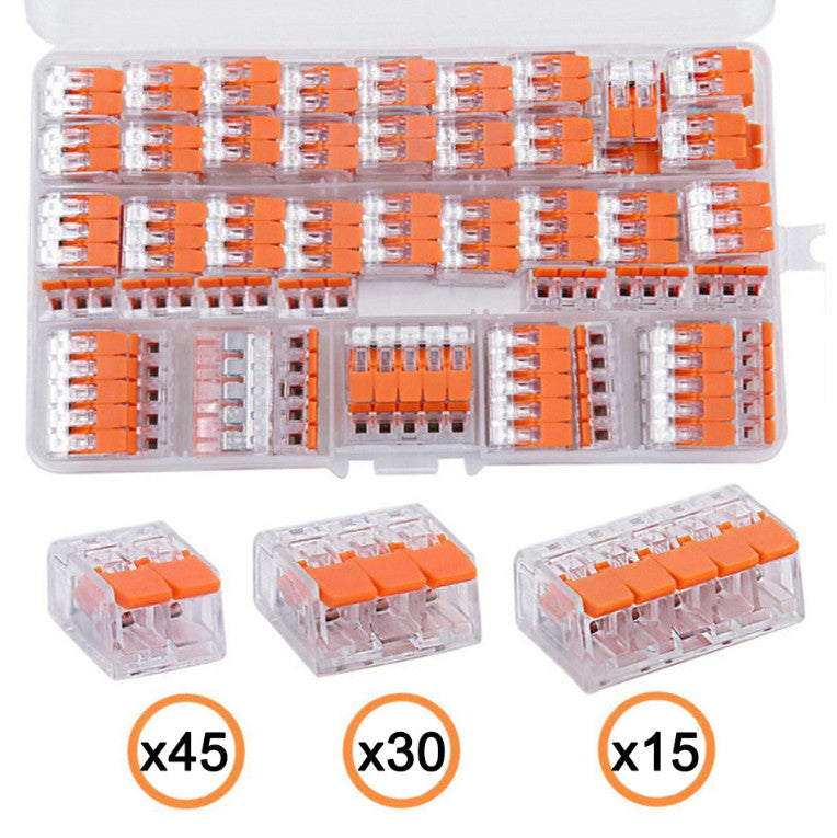 Wago 221 Electrical Connectors Wire Block Clamp Terminal Cable Reusable UK