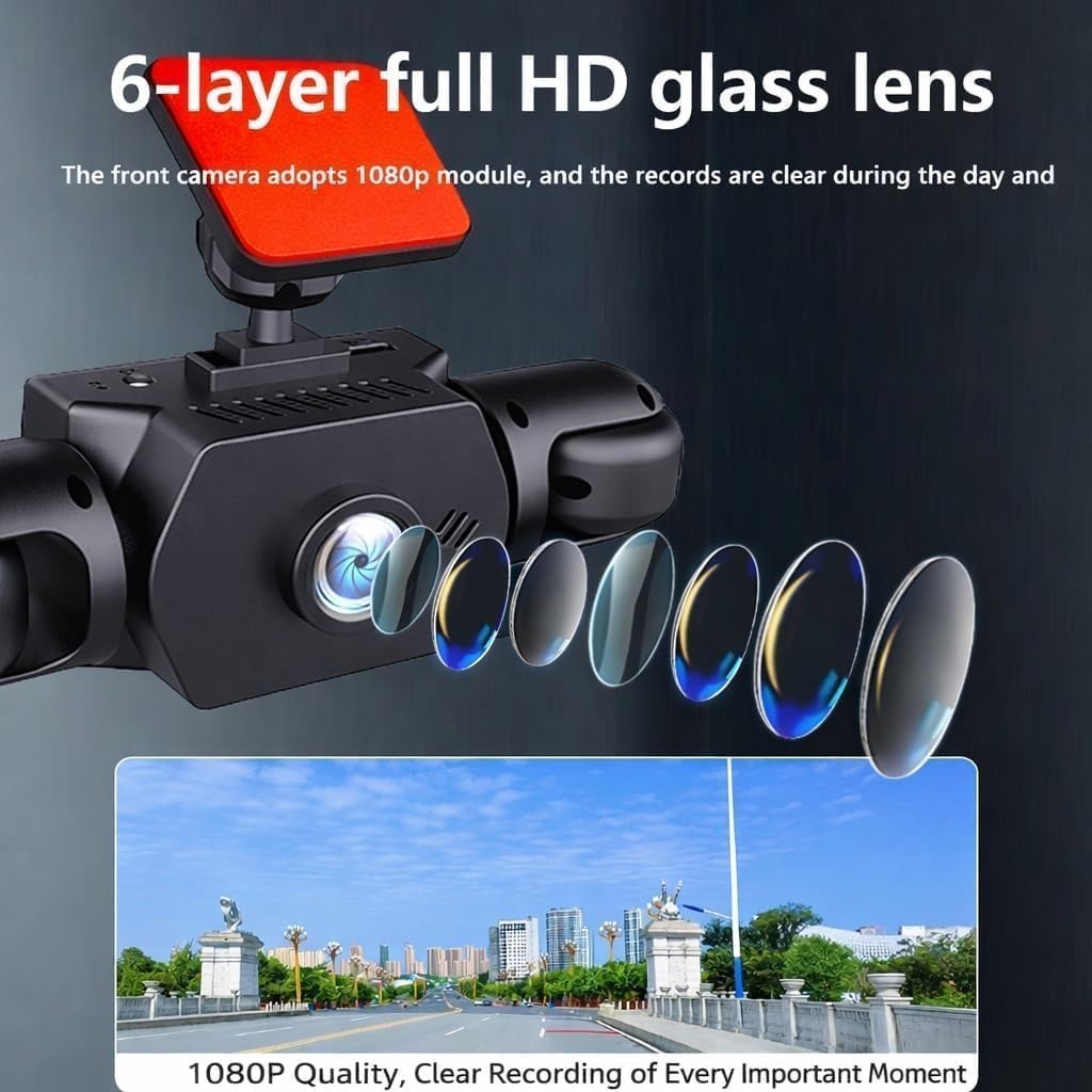 Averyard Dash Cam, Averyard Wire Dashcam, 4 Channel Full View Dashcam System
