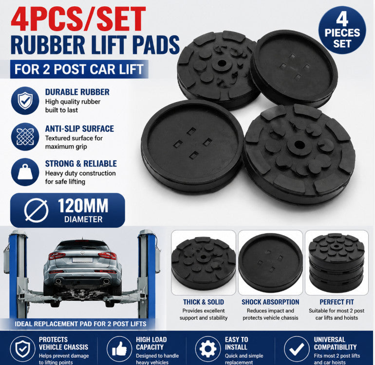 4Pcs 120mm Replacement Rubber Pads For Ravaglioli Two Post Lift Ramp