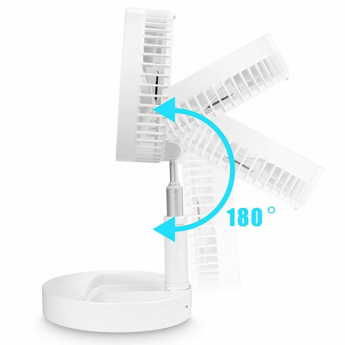 Telescopic Cordless Fan Cooling Wireless Folding Portable Rechargeable Fan UK