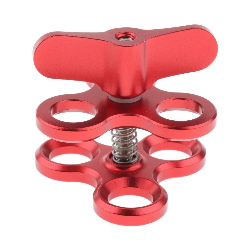 Three-hole ball joint arm underwater diving clamp mount for light