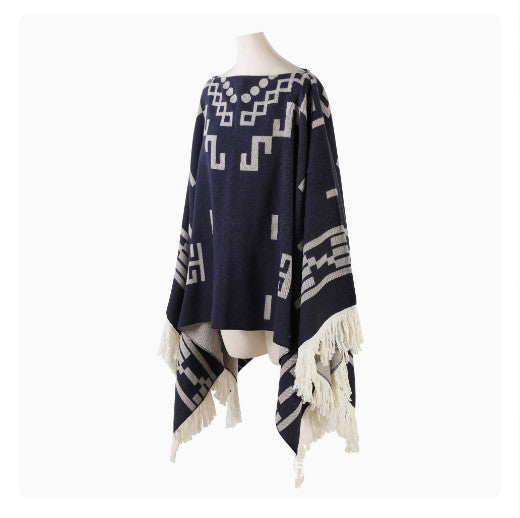 Eastwood Western Cowboy Poncho Serape replica handmade of faux-alpaca wool