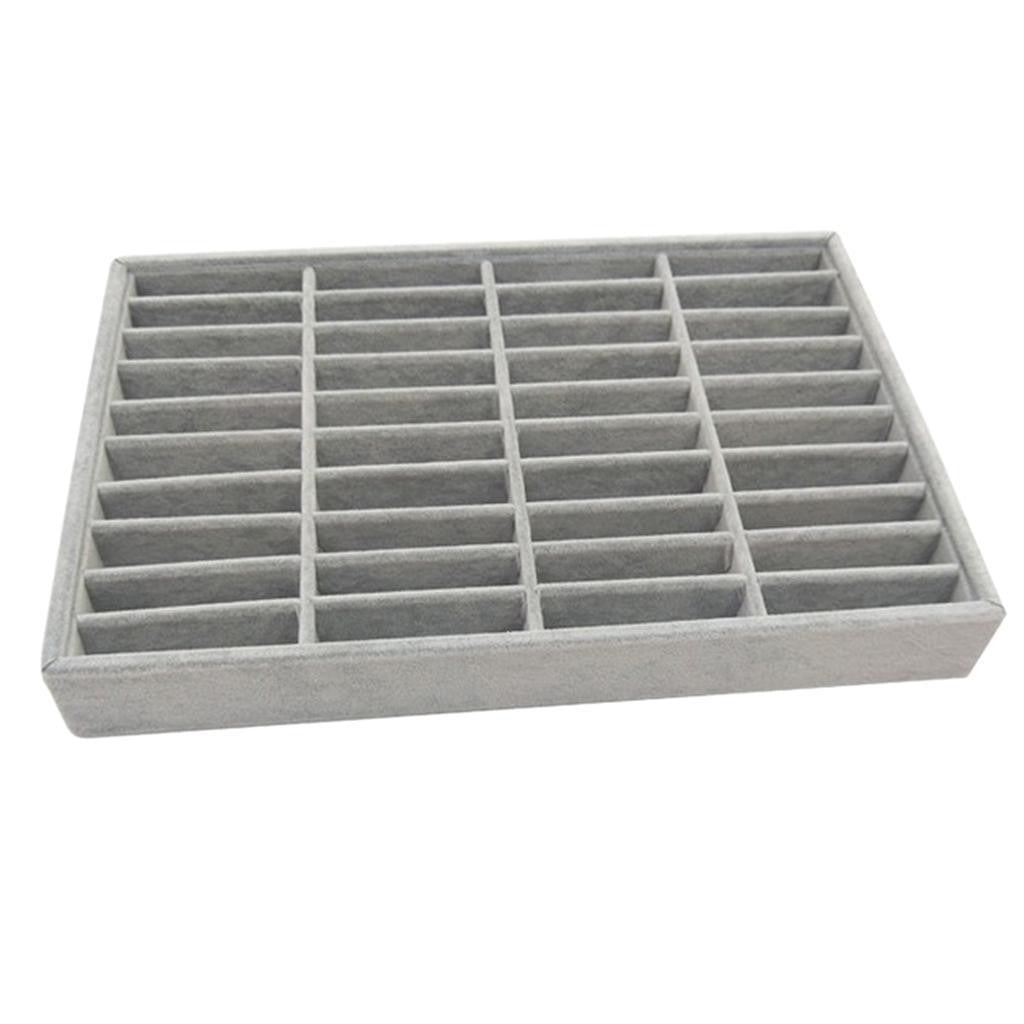 40 Slot Velvet Bangle Storage Display Box Bracelet Tray Organizer Jewelry Gift