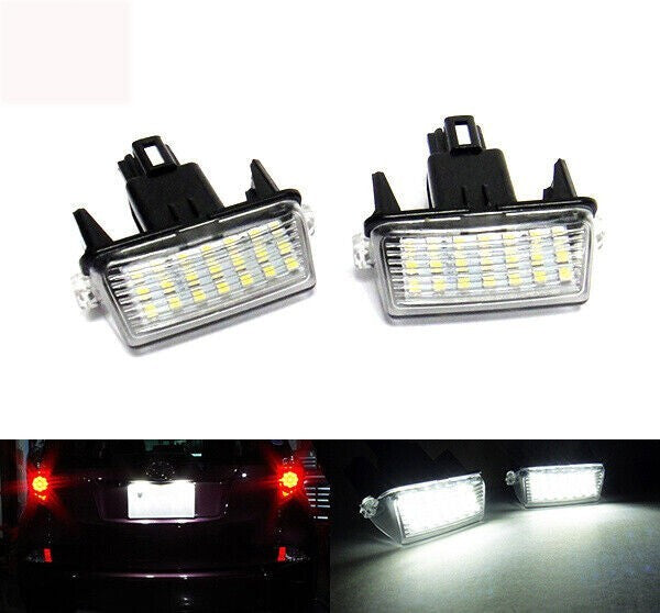 2x LED Licence Number Plate Lights For Toyota Avensis Verso Yaris Vitz Auris TS
