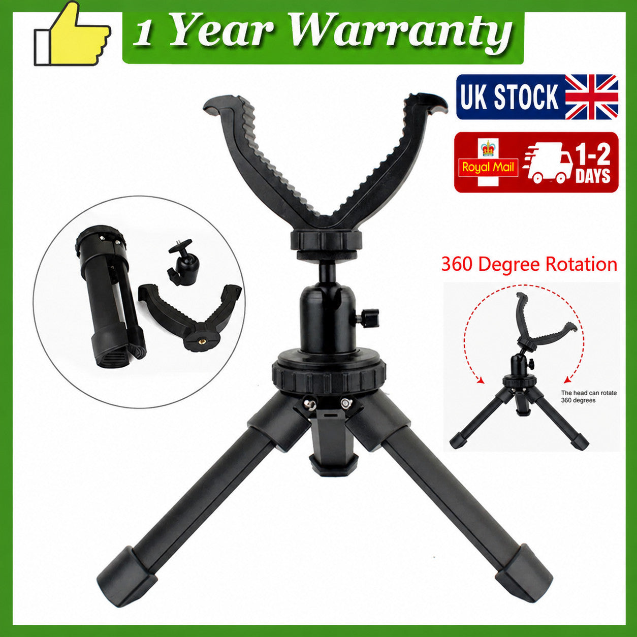Shooting rest tripod rotable airsoft air rifle.