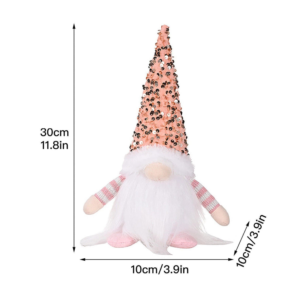 3x LED Christmas Gnomes Plush Gonk Santa Doll Dwarf Elf Xmas Ornament Decor Gift