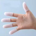 10pcs Gel Finger Cots - Breathable Silicone Finger Protectors with Hole