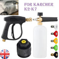 Pressure Washer Snow Foam Lance Gun 1/4" Foam Cannon Bottle For Karcher K2-K7