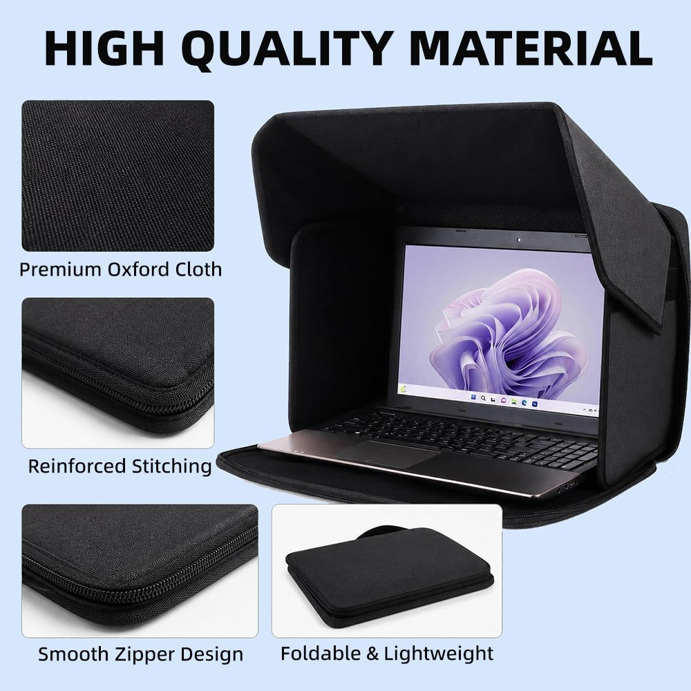 For 15-16inch Laptop Sun Shade Foldable Privacy Shield Cover Working Outside