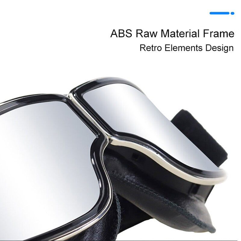 Motorcycle Windproof Goggles Old School Vintage Retro Motorbike Glasses Eyewear