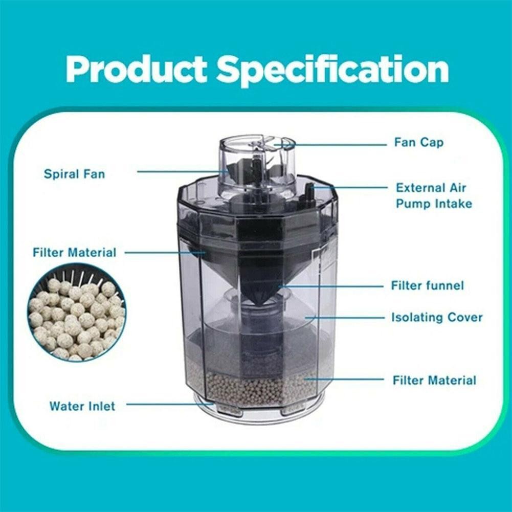 1pc Ultra-Quiet Aquarium Fish Stool Suction Collector Fish for Tank Manure Filt