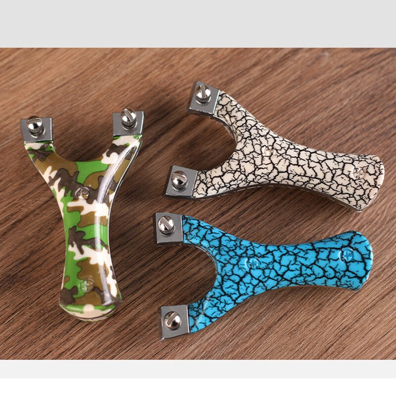 Camo Slingbow Hunting Slingshot Catapult Archery Flat Rubber Band Shooting Bow