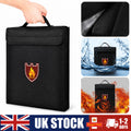 Fireproof Pouch Waterproof Document Bag File Envolope Safe Storage Cash Box Bag