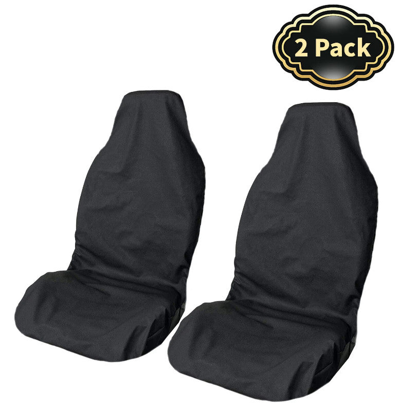 2Pcs Front Seat Covers Universal Car Van Black Waterproof Protector Anti-dust UK
