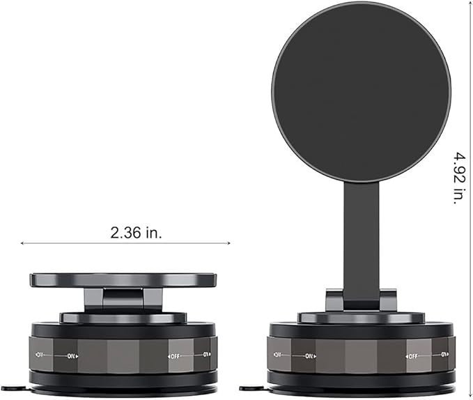 Magnetic Foldable Vacuum Car Phone Holder 360° Rotating Suction Cup Phone Mount