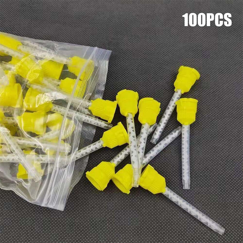 100Pcs/Set Element Intraoral Mixing Tips YELLOW Impression Disposable Dental UK