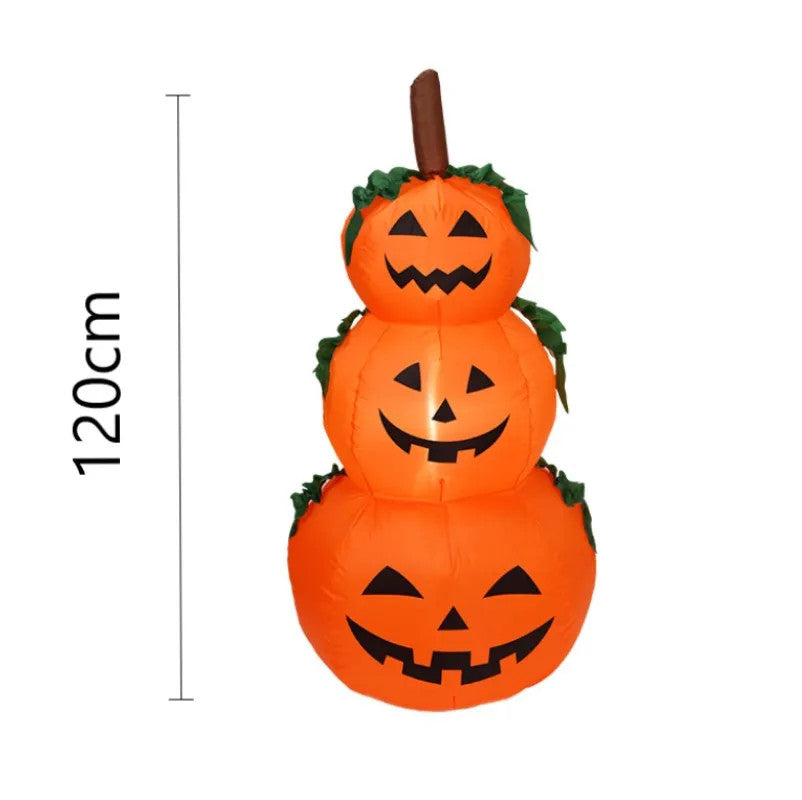 1.2 M Halloween Inflatable Pumpkin with LED Outdoor Decoration Horror Home Ga