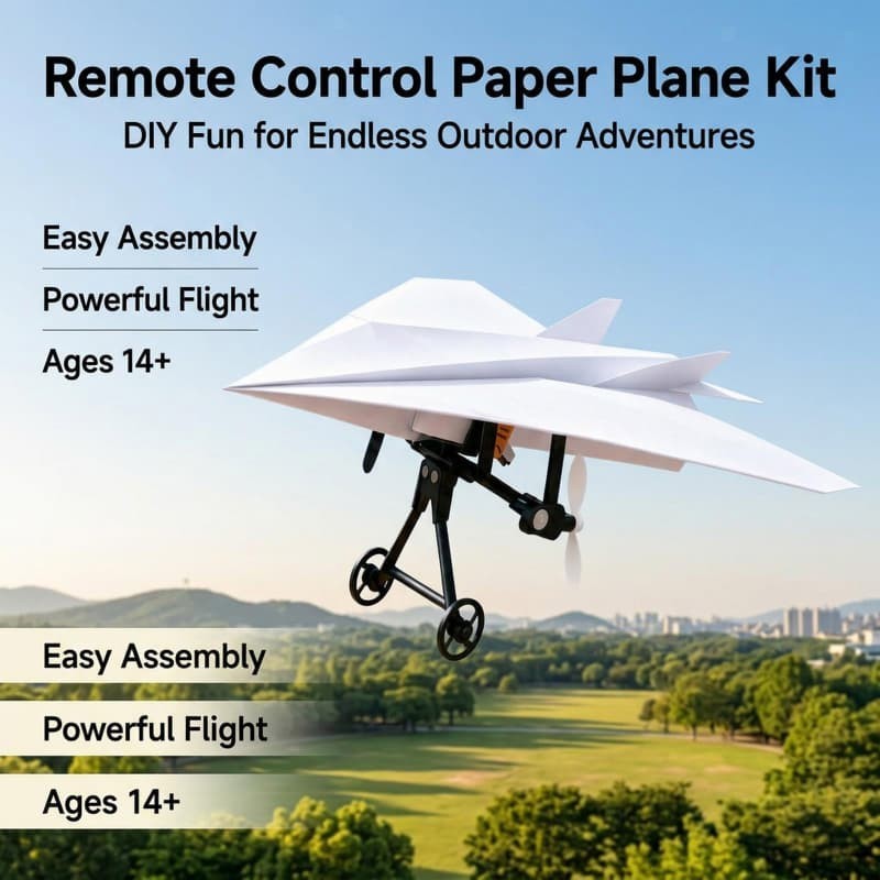 RC Paper Airplane Kit DIY Model Airplane Flying Toy Outdoor Creative Fixed Wing