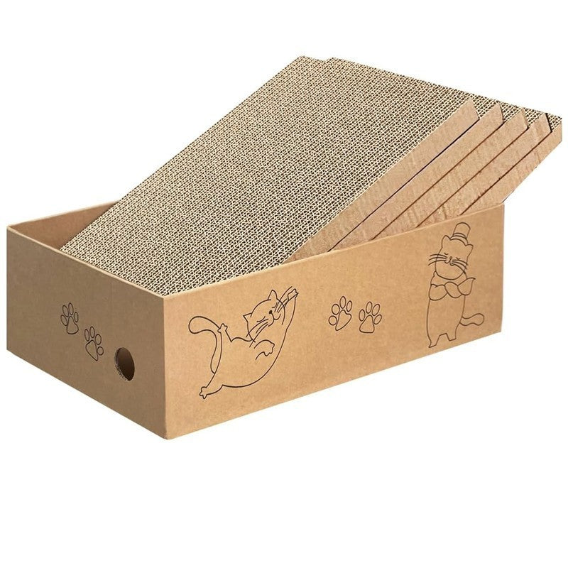 5PC Cat Scratcher Cardboard Scratching Pad Board Corrugated Sofa Bed Protector